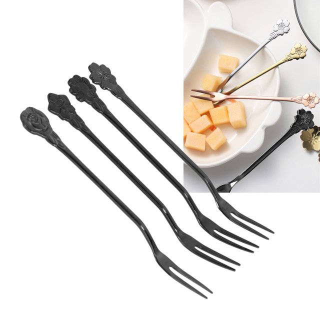 Tenedor De Postre, Tenedor De Fruta De Acero Inoxidable, Multiusos, Duradero, Portátil, Conciso Para Cocina, Fiesta, Hogar
