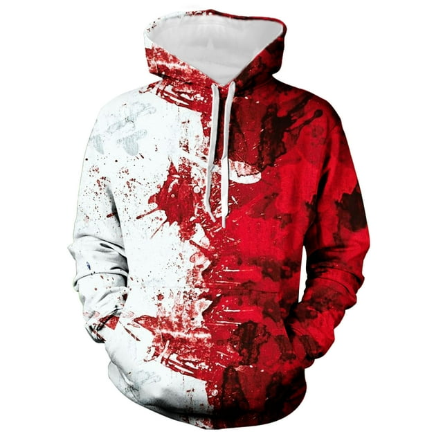 EQWLJWE Liquidation d'Été! Sweat à Capuche à Col Rond Imprimé Graffiti Décontracté pour Hommes avec Poche Pull Décontracté Manches Longues Automne pour Homme