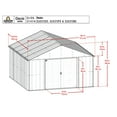 thumbnail image 4 of Arrow Classic 12 x 12 x 8 ft Charcoal Steel Storage Shed, 4 of 20