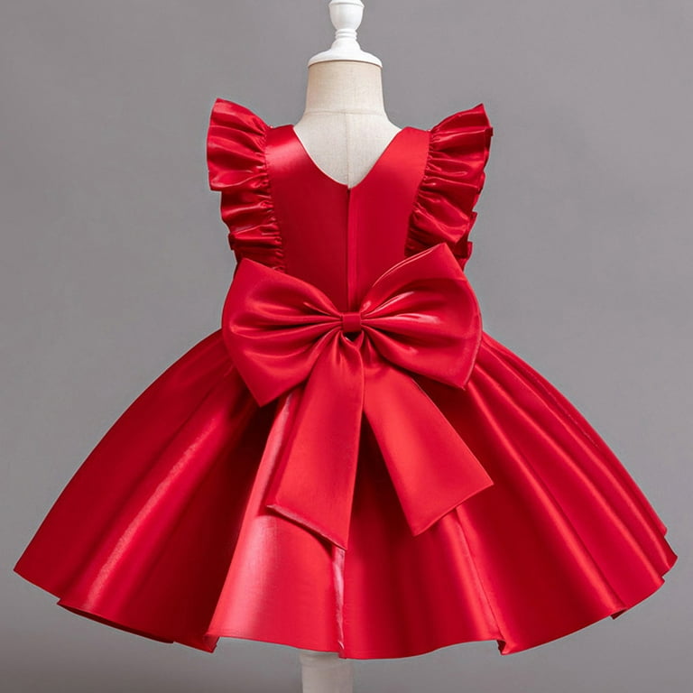 chinese dress ladies Flower Girl Dresses Girls Pageant Formal Dress Baby Girl Luxury Mesh Sequins Birthday Party Dress, As Picture / 1-2 Years (90cm)