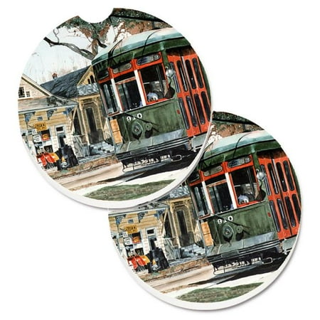 

New Orleans Street Car Set of 2 Cup Holder Car Coaster