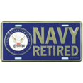 thumbnail image 1 of Navy Retired w/ Insignia License Plate, 1 of 2