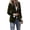 Army Green-1, variant on Womens Velvet Blazer Jacket - Long Sleeve V Neck Coat Notched Lapel Vintage Office Button Front Velour Blazer