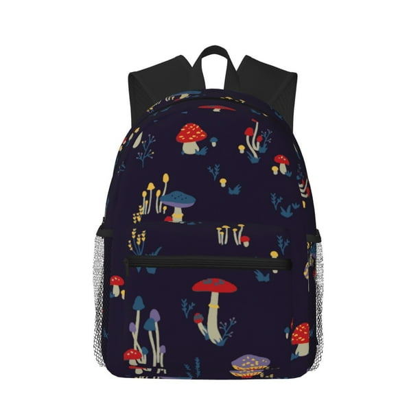 Disketp Mushrooms3 Mochila Ligera Clásica con Múltiples Bolsillos, Mochila Casual para Hombre y Mujer, Ideal para Escuela, Trabajo y Viajes