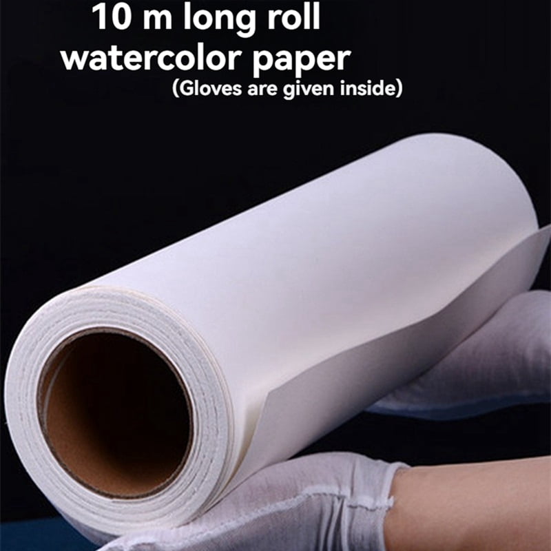 Cold Artist Master Watercolor Paper Roll Can Be Cut 4K Large & Thickening Cotton Pulp 37cmx10m Watercolor Paper,C