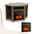 thumbnail image 3 of Costway Fireplace TV Stand with Led Lights & 18" Electric Fireplace for Tvs up to 50", 3 of 10