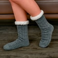 thumbnail image 2 of cosyone1997 Women’s 2-Pair Fuzzy Slipper Socks with Grips, Warm House Socks, 2 of 6