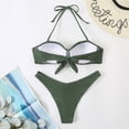 thumbnail image 4 of Conjunto de ropa de playa con estampado de Bikini y traje de baño dividido calado de Color sólido cómodo para mujer OAVQHLG3B Store  lin121212, 4 of 4