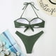 thumbnail image 4 of Conjunto de ropa de playa con estampado de Bikini y traje de baño dividido calado de Color sólido cómodo para mujer OAVQHLG3B Store  lin121212, 4 of 4