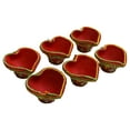 thumbnail image 3 of New Small Set of 6 Pieces Clay Diya for Diwali Festival Earthen Oil Lamp Indian Gift Item, 3 of 6