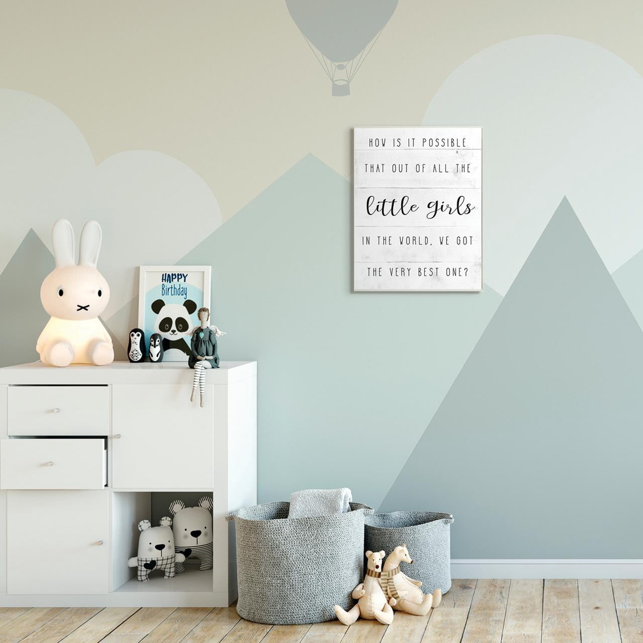 The Kids Room by Stupell Best Little Girl Family Kids Home Inspirational Word Design Wall Plaque by Daphne Polselli