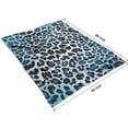 thumbnail image 4 of Blue Leopard Print Blanket,Comfortable Soft Lamb Wool Throw Blanket,All Season,Warm Lightweight Blankets for Sofa Bed Couch Living Room Chair,60"x80", 4 of 4