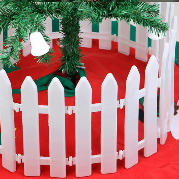 tredstone Fence Plastic Christmas Tree Fence Home christmas fence Garden Xmas Fencing Decor Party Holiday Ornament Supplies, 1pc