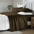 thumbnail image 3 of Superior Egyptian Cotton Deep Pocket 650 TC Sheet Set, Queen, Chocolate, 3 of 9