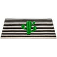 thumbnail image 4 of Northlight Green Cactus Striped Natural Coir Outdoor Doormat 18" x 30", 4 of 6