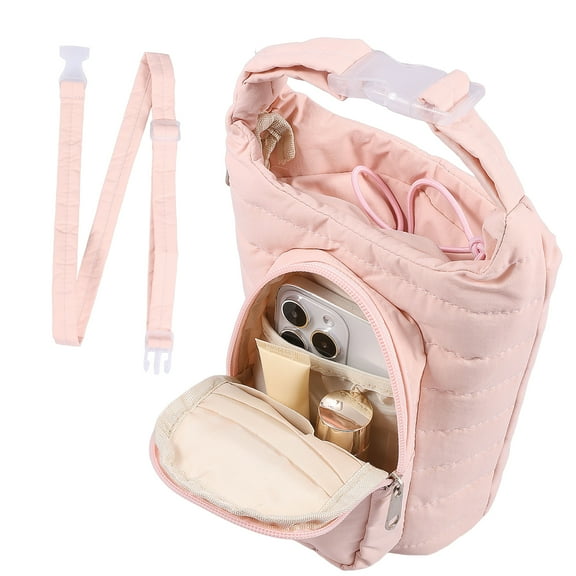 LINFANG Water Bottle Carrier Bag Water Cup Crossbody Bag Bottle Holder Carrier with Removable Adjustable Strap for 18 to 64 oz Cup