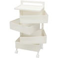 thumbnail image 6 of 4-Tier Rotating Kitchen Storage Rack 6.61 LBS Utility Cart No Assembly Kitchen Organizer on Rolling Wheels for Bedroom, Laundry Room, Office, 6 of 7
