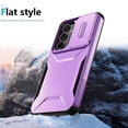 thumbnail image 2 of Rugged Case for Samsung Galaxy A35 5G with Slide Camera Cover & Drop Protection Purple, 2 of 5