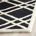 thumbnail image 3 of Safavieh Cambridge Collection CAM142E Handmade Moroccan Geometric Black and Ivory Premium Wool Area Rug (9' x 12'), 3 of 10