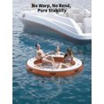 thumbnail image 3 of QinaQin Inflatable Floating Dock, 8.5 Ft Hexagon Water Platform with Mesh Center, EVA Deck and Rope Ladder, 3 of 5