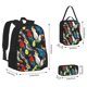thumbnail image 2 of Easygdp Parrot Mochila para Niños y Niñas con Set de Caja de Almuerzo y Estuche para Lápices 3 en 1, Mochila Escolar Estampada para Adolescentes, 2 of 7