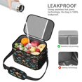 thumbnail image 4 of Dinosaur Skeleton Black Pattern Insulated Lunch Box for Women Men, Medium Leakproof Cooler Bag with Adjustable Strap, 10"x6.7"x8", 4 of 6