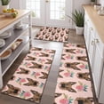 thumbnail image 2 of German Shepherd with Roses Kitchen Rugs Sets Of 3,Kitchen Runner Rugs Non Skid Washable,Decorative Kitchen Floor Mats for Kitchen,Sink,Laundry,17"x30"+ 17"x47" + 17"x59", 2 of 6