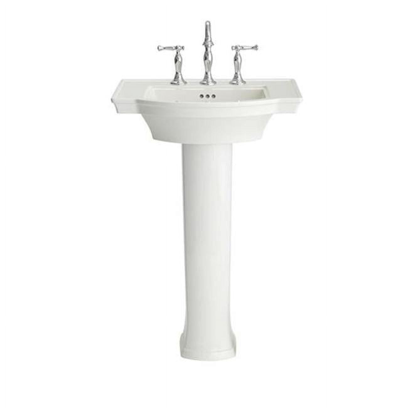 American Standard 0900001.222 Estate 24" Pedestal Bathroom Sink Only - Off White