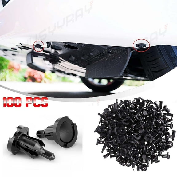 For Subaru 100Pcs Bumper Hood Clips Retainer Rivet Fastener Fender Push Pin