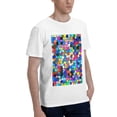 thumbnail image 2 of Bingfone Colorful Tie Dye Stained Glass 2 Men'S Loose Fit Short-Sleeve Pocket T-Shirt, 2 of 7
