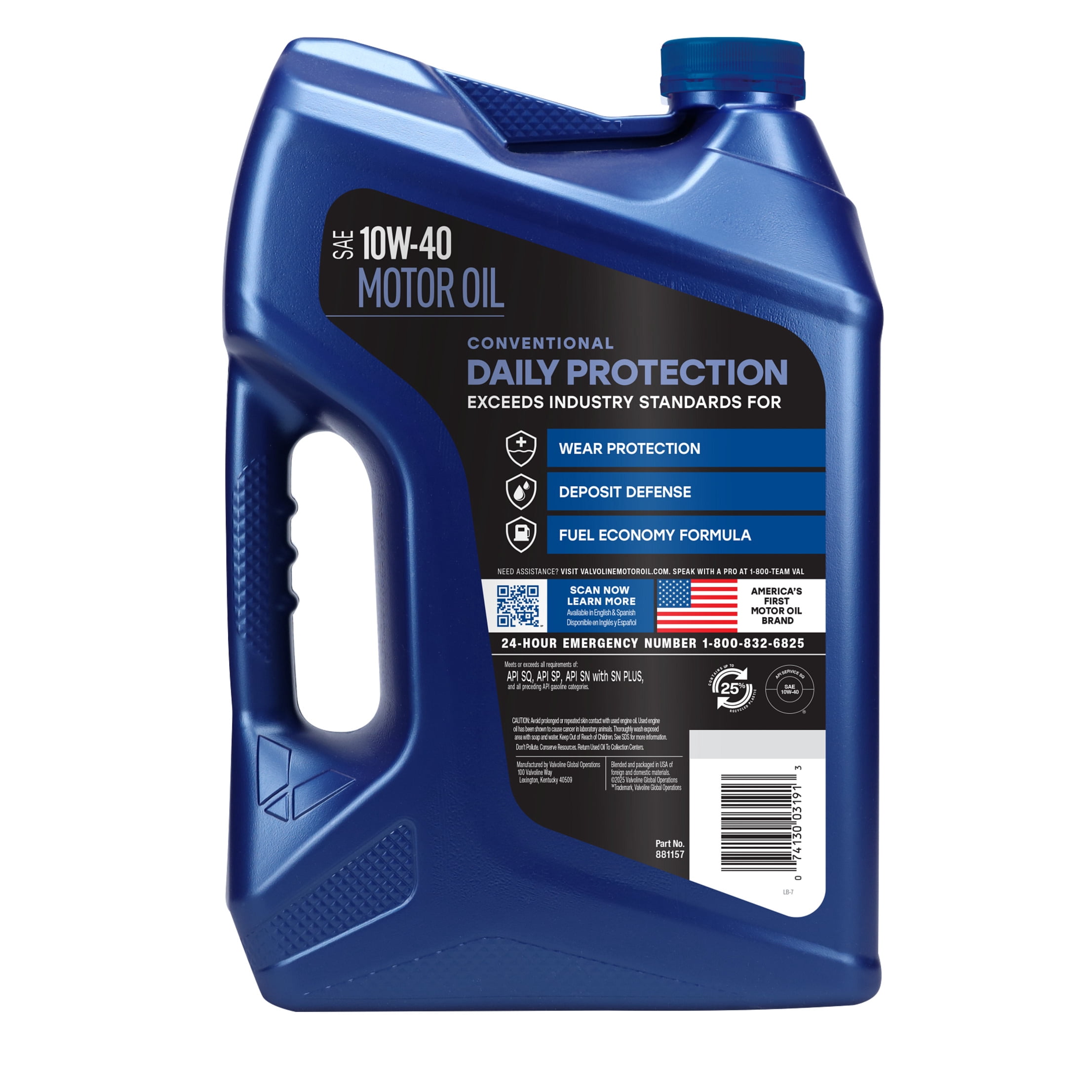 Valvoline Daily Protection 10W-40 Conventional Motor Oil 5 Quart
