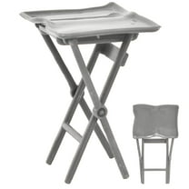 Silver TV Tray for WWE & AEW Wrestling Action Figures (2.5 Inches Tall)