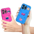 thumbnail image 5 of Allytechgroup Kids Case for iPhone 16 Pro, Cute EVA Foam Cover with 3D Cartoon Charms, Shockproof Soft TPU Protective Case for Girls Boys Slim Anti-Scratch Bumper for iPhone 16 Pro, Blue, 5 of 6