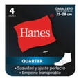 thumbnail image 3 of Calceta Hanes para Hombre, Tipo Quarter Diseño Liso Multicolor 4 Pares Unitalla, 3 of 4
