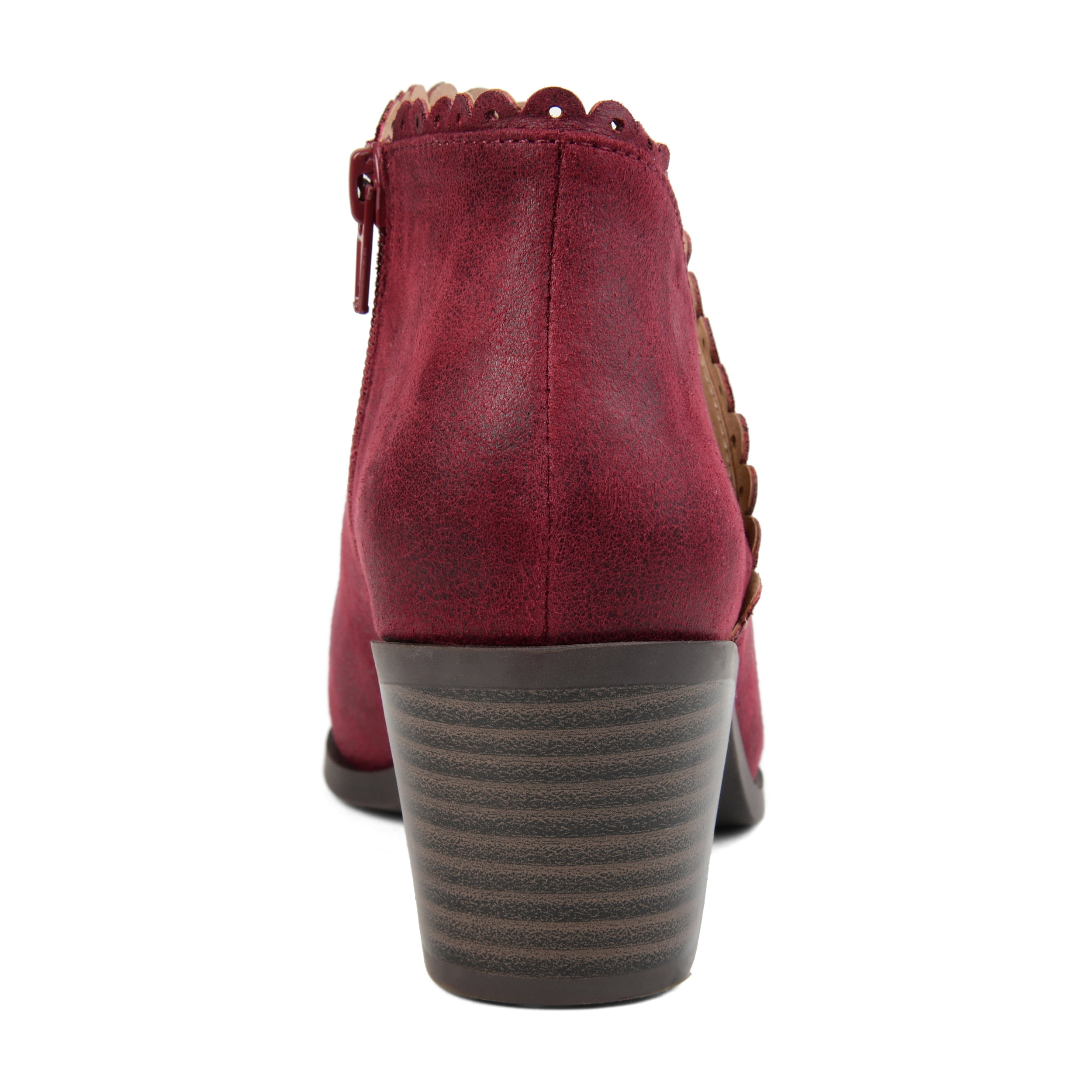 Journee Womens Tessa Inside Zip Stacked Heel Booties