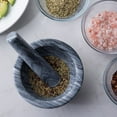 thumbnail image 4 of Modern Innovations Grey Marble Mortar and Pestle Bowl Set Natural Stone Grinder for Spices, Seasonings, Pastes, Pestos and Guacamole, 4 of 5