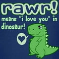 thumbnail image 3 of CafePress - Cute! RAWR Means Love Kids Dark T Shirt - Dark T-Shirt Kids XS-XL, 3 of 4