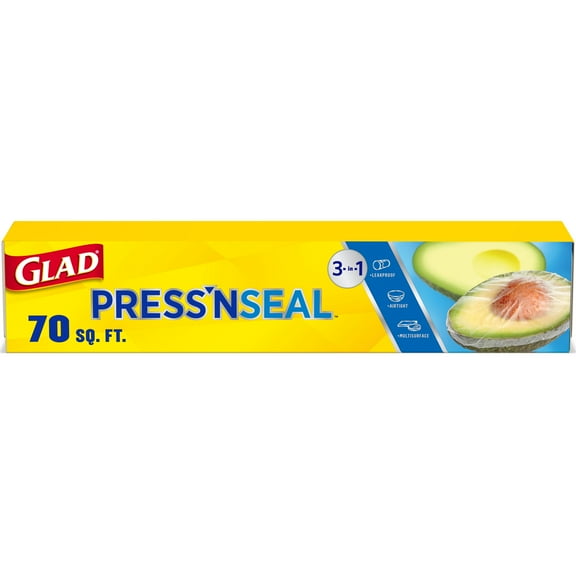 Glad Press'n Seal Plastic Food Wrap, 70 Square Feet