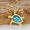 Golden Blue Opal, variant on Ocean Turtle Opal Inlaid Pendant Necklace Perfect Summer Beach Travel Gift