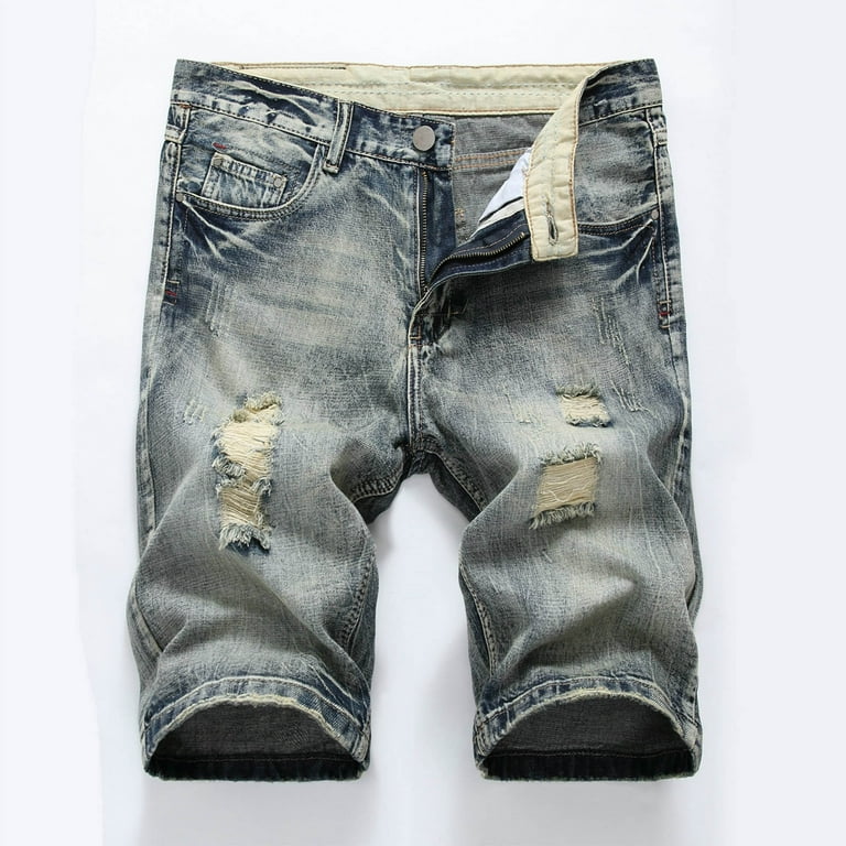 Biker jeans shorts mens sale
