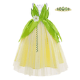 thumbnail image 5 of Disfraz de Tiana para niña de carnaval, disfraz de princesa y sapo para Halloween, disfraz de elfo verde bosque para niña, 5 of 5