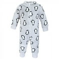 thumbnail image 3 of Hudson Baby Infant Boy Plush Jumpsuits, Gray Penguin, 9-12 Months, 3 of 4