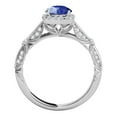 thumbnail image 3 of Mauli Jewels Rings for Women 1.21 Carat Diamond And Sapphire Ring prong 14k White Gold, 3 of 6