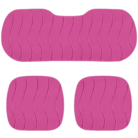 Kyusrd 3 Pcs Car Seat Cover Full Set Car Front Seat Covers and Rear Benches Cover originals Winter Plush and Warm for Automotive SUV Truck and Van Full Size Winter Set Pink