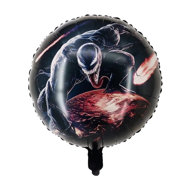 Globos de Venom para Halloween, suministros de fiesta temática de superhéroes, Decoración de cumpleaños para niños, globos de película de aluminio, 18 pulgadas, 1 pieza