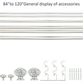 thumbnail image 2 of eTeckram 1" Double Curtain Rod with Leville Finials,Silver,84‘’-120‘’, 2 of 6