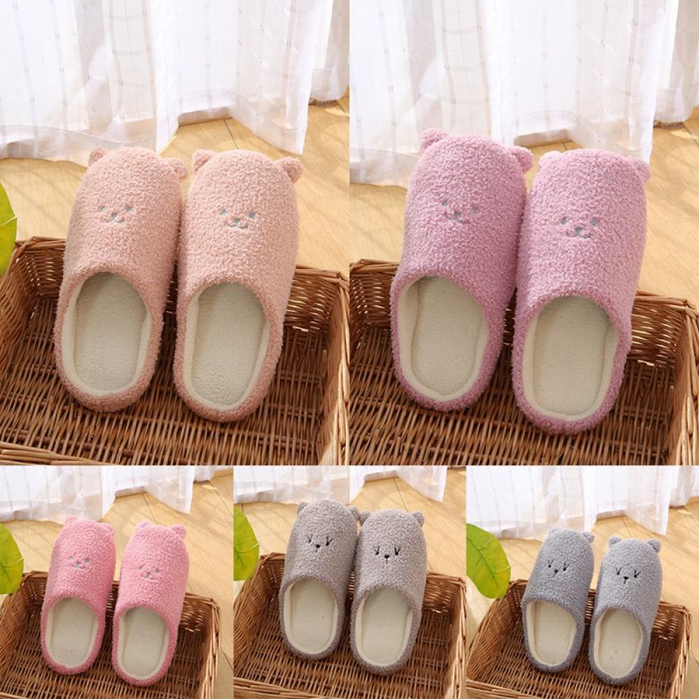 Women's Cute Cat Plush Slippers Indoor Winter Warm Soft Anti-Slip House Shoes - image 4 of 4