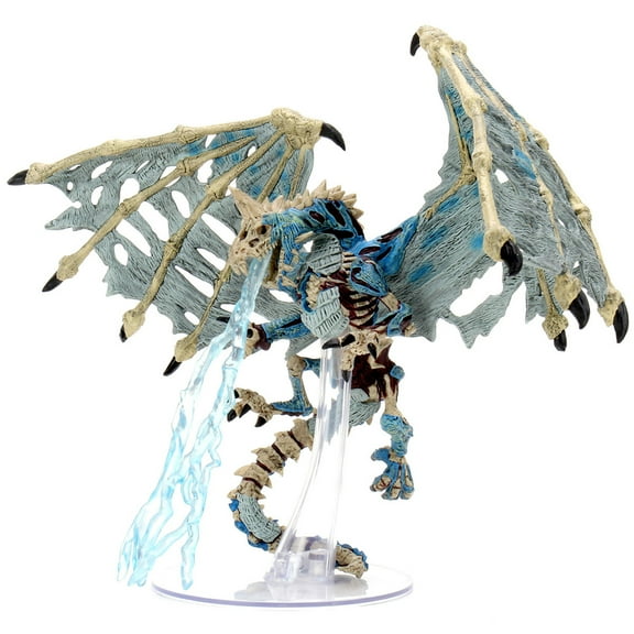 D&D Icons of the Realms Miniatures: Boneyard Premium Set - Blue Dracolich (Set 18) - Painted Figure, Dungeons & Dragons