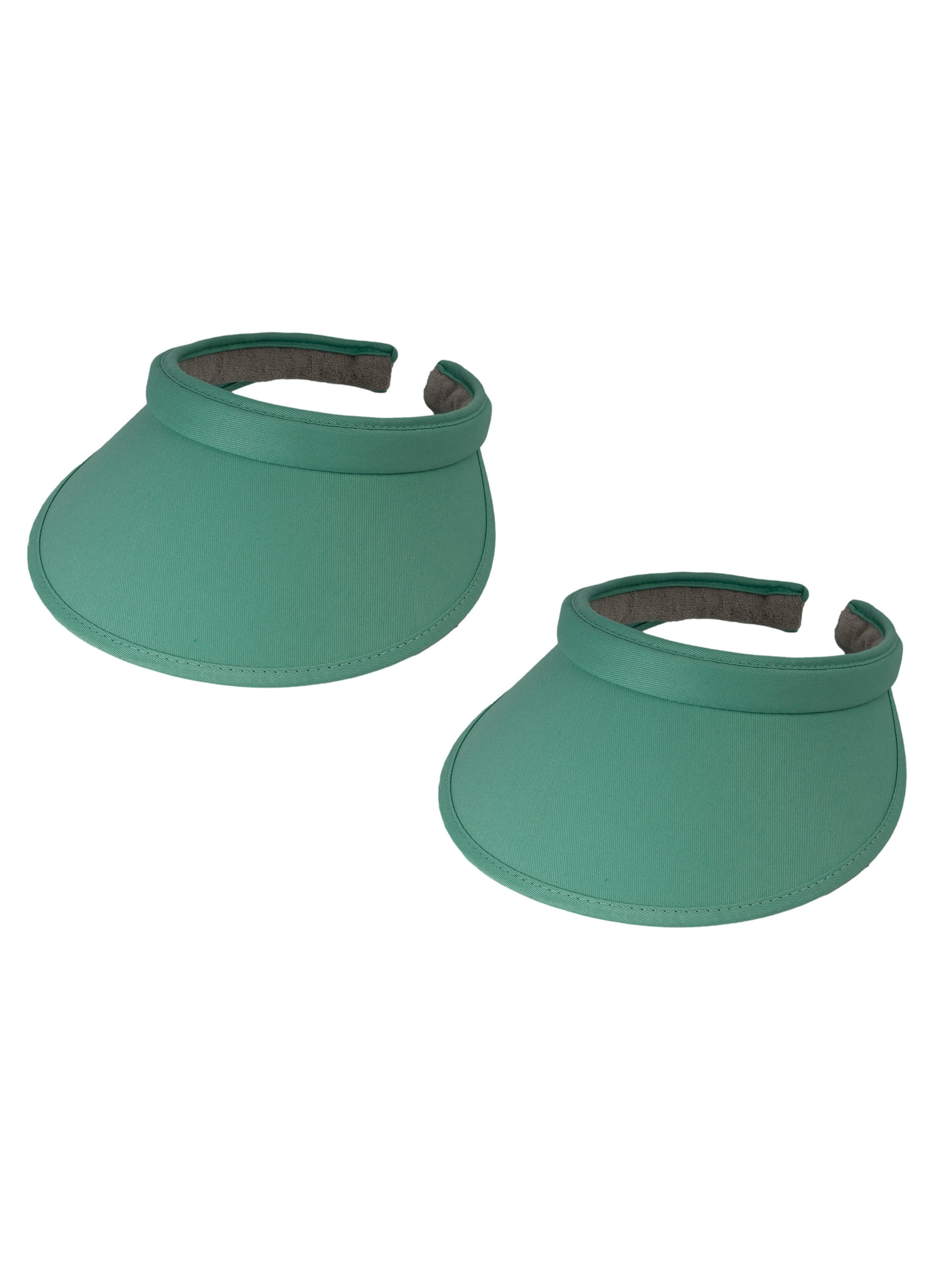 TopHeadwear Sports Cotton Twill ClipOn Tennis Golf Sun Visor 3.5 Inch Wide Brim, 2 Pack Winter