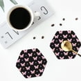 thumbnail image 4 of Gaeub Gradient Butterfly Print 4 Pcs Leather Coasters for Drinks ,Drink Coasters Sets,Drink Table Cup Coasters for Living Room Kitchen Coffee Decor-Hexagon, 4 of 6